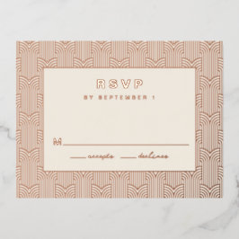 Geometrische RSVP-kaart Folie Uitnodiging Briefkaart