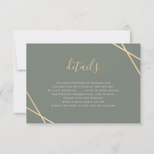 Geometrische RSVP-kaart RSVP Kaartje (Voorkant)