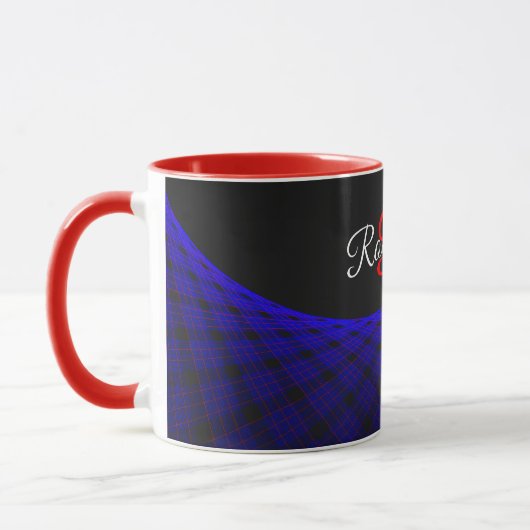 Geometrische ruimte vloerkleed koffiemok mok (Links)