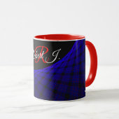 Geometrische ruimte vloerkleed koffiemok mok (Voorkant rechts)