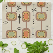 Geometrische ruimtevaartsgeschiedenis multiculture theedoek (Gevouwen)