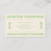 GEOMETRISCHE RUSTIC MATTE BLACK VISITEKAARTJE (Achterkant)