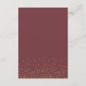 Geometrische rustieke gouden glitter bruiloft deta informatiekaartje (Achterkant)