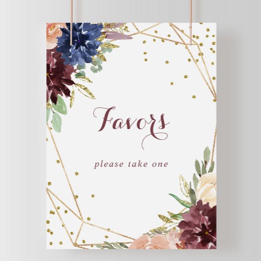 Geometrische Rustieke Gouden Glitter Favorieten Bo Poster