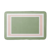 Geometrische salie groen en roze badmat (Voorkant)