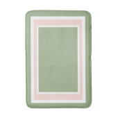 Geometrische salie groen en roze badmat (Voorkant Verticaal)