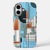 Geometrische samenstelling iPhone case (Achterkant)