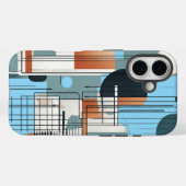 Geometrische samenstelling iPhone case (Achterkant (horizontaal))