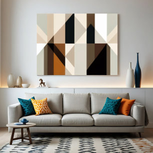 Geometrische Samenvloeiing Canvas Afdruk