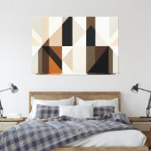 Geometrische Samenvloeiing Canvas Afdruk (Insitu (Slaapkamer))