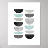 Geometrische Scandinavische abstracte moderne kuns Poster (Voorkant)