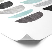 Geometrische Scandinavische abstracte moderne kuns Poster (Hoek)