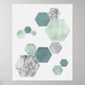 Geometrische, scandinavische kusthuiden kunstdrukk poster (Voorkant)