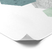 Geometrische, Scandinavische kusttinten hexagon ar Poster (Hoek)