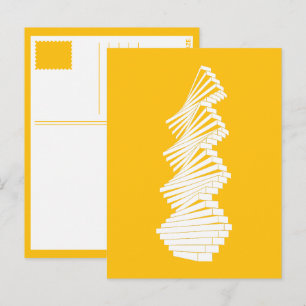 geometrische scharnierende wand briefkaart
