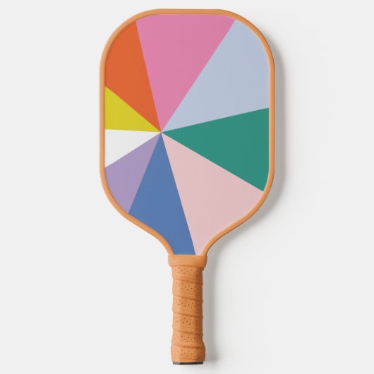 geometrische & Schattigee gestreepte pickleball p Paddle (Voorkant)