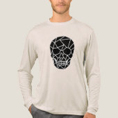 Geometrische schedel Art Mannen Tri-Blend Shirt (Voorkant volledig)