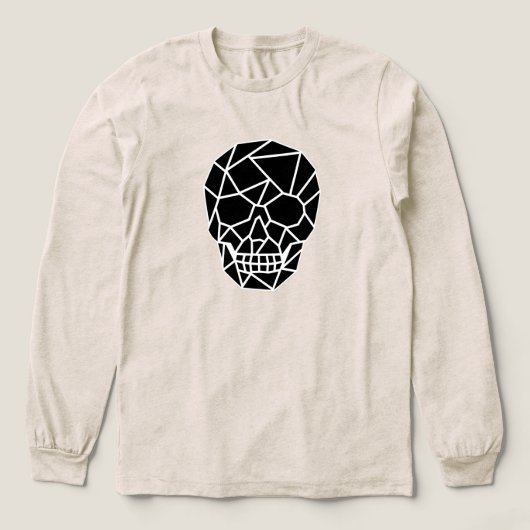 Geometrische schedel Art Mannen Tri-Blend Shirt (Voorkant)