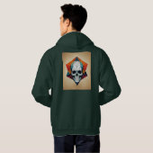 Geometrische schedel Logo Hoodie (Achterkant volledig)