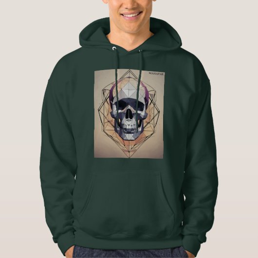 Geometrische schedel Logo Hoodie (Voorkant)