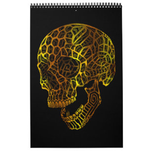Geometrische Schedel met Ingewikkelde Patronen Kalender
