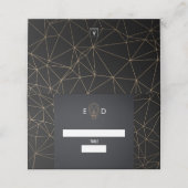 Geometrische schedel plaatskaartje (Buitenkant ongevouwen)