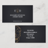 Geometrische schedel visitekaartje (Voorkant / Achterkant)