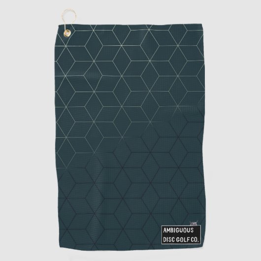 Geometrische schijf Golf-handdoek met handtas klem Golfhanddoek (Voorkant)