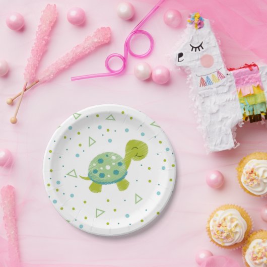 Geometrische schildpad Bord (Feest)