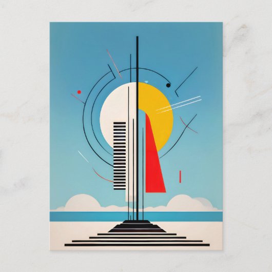 Geometrische schok, richting kosmische balans briefkaart (Voorkant)