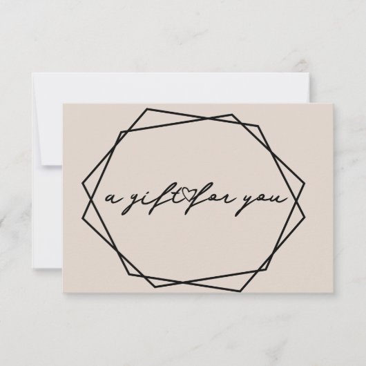 Geometrische schoonheid gedempte cadeaubon kaart (Voorkant)