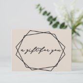 Geometrische schoonheid gedempte cadeaubon kaart (Staand voorkant)