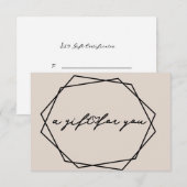 Geometrische schoonheid gedempte cadeaubon kaart (Voorkant / Achterkant)