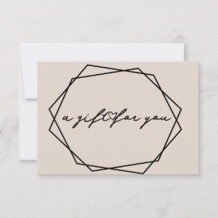 Geometrische schoonheid gedempte cadeaubon kaart