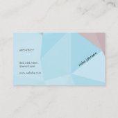 Geometrische schoppen (lichtblauw-bruin) visitekaartje (Achterkant)
