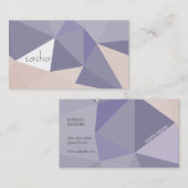 Geometrische schoppen (roze paars) visitekaartje (Voorkant / Achterkant)