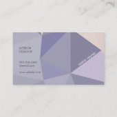 Geometrische schoppen (roze paars) visitekaartje (Achterkant)