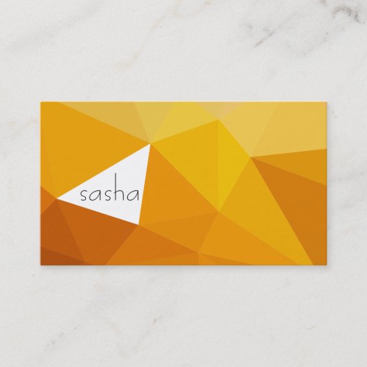 Geometrische schoppen (sinaasappels) visitekaartje (Voorkant)