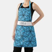 Geometrische Schort met zwart en blauw art (Insitu)