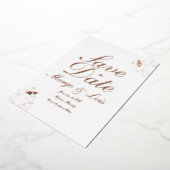 Geometrische Script Save the Date Uitnodigingen me (Gedraaid)