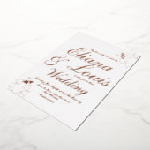 Geometrische scriptweduwnaar Gecomprimeerde Folie Uitnodiging (Gedraaid)