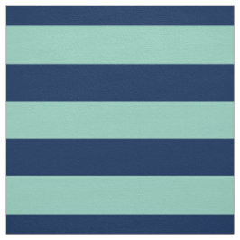 Geometrische seafoam Green- en Navy Stripes Stof