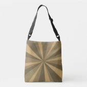 Geometrische semi-transparante balken op elke kleu crossbody tas (Achterkant)