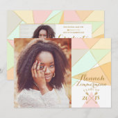 Geometrische Senior Photo Afstuderen Kaart (Voorkant / Achterkant)