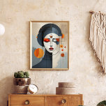Geometrische sereniteit: Abstract deco Poster<br><div class="desc">Verhoog uw ruimte met boeiende kunst aan de muur met abstracte illustraties van vrouwen die zijn gemaakt van geometrische vormen. Geïnspireerd door de tijdloze elegantie van het art deco-tijdperk, vertonen deze stukken een harmonieuze mix van donkere tinten, serene gezichten en levendige composities. Dompel jezelf onder in een wereld waar fantasie...</div>