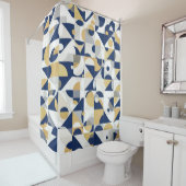 Geometrische sereniteit douchegordijn (In situ)