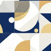 Geometrische sereniteit douchegordijn