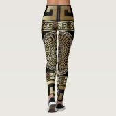 Geometrische Siciliaanse Dames  Leggings (Achterkant)