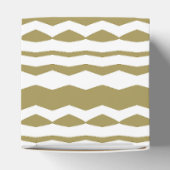 Geometrische sierbeige & wit bedankdoosjes (Bovenkant)