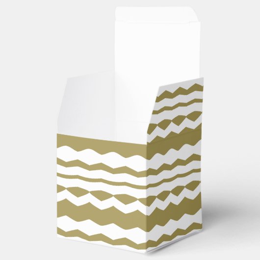 Geometrische sierbeige & wit bedankdoosjes (Geopend)